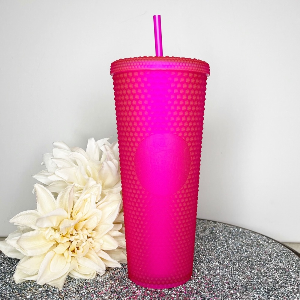 Starbucks Neon Hot Pink Studded Tumbler Cup Venti - Picture 5 of 5